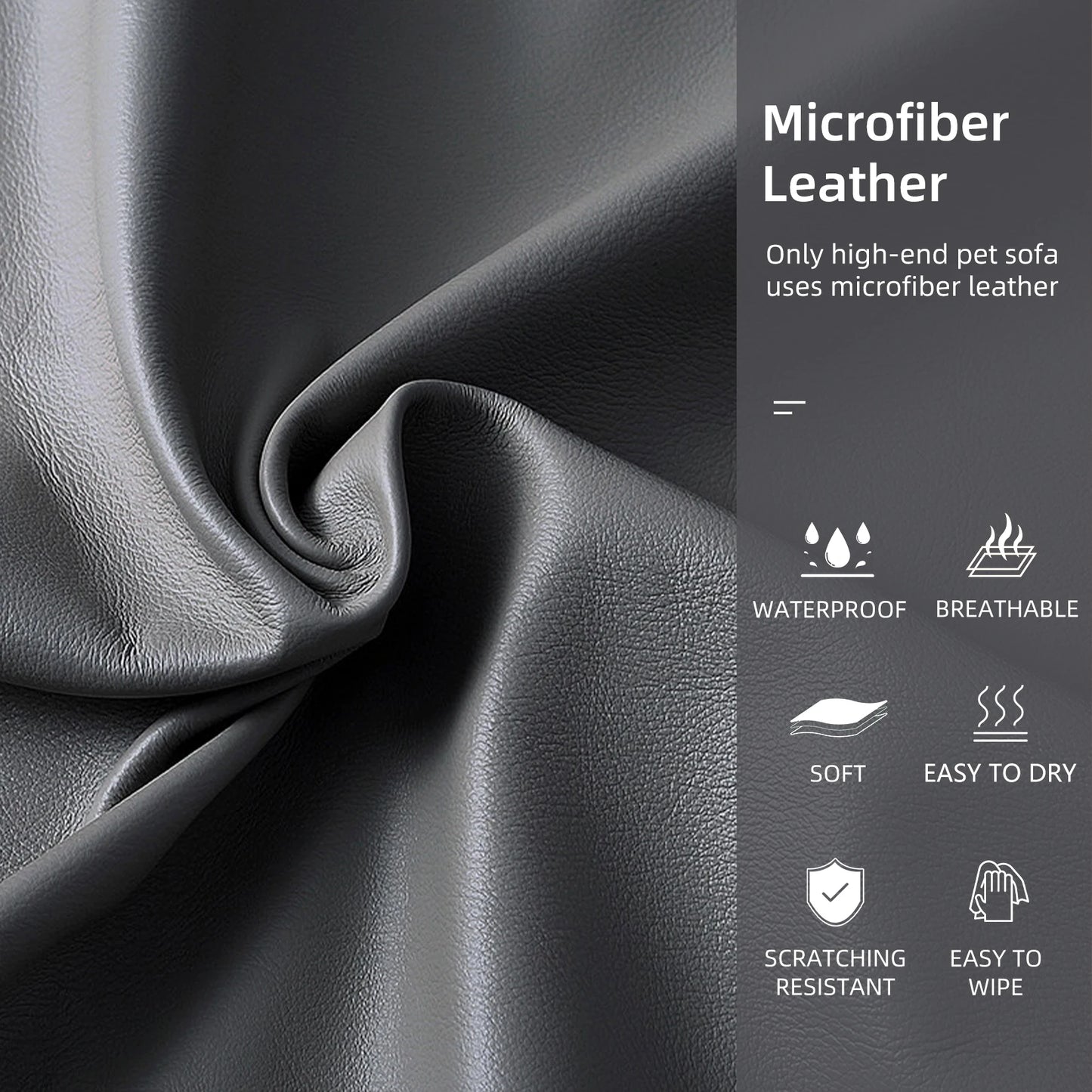 Elevated Dog Bed Sofa Microfiber Leather Cover Luxurious Pet Chair