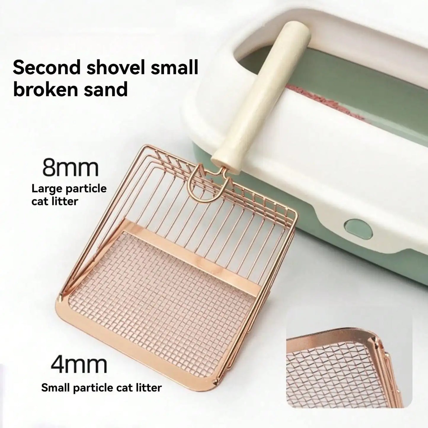 Cat Litter Scoop Fast Sifting Stainless Steel Poop Scooper