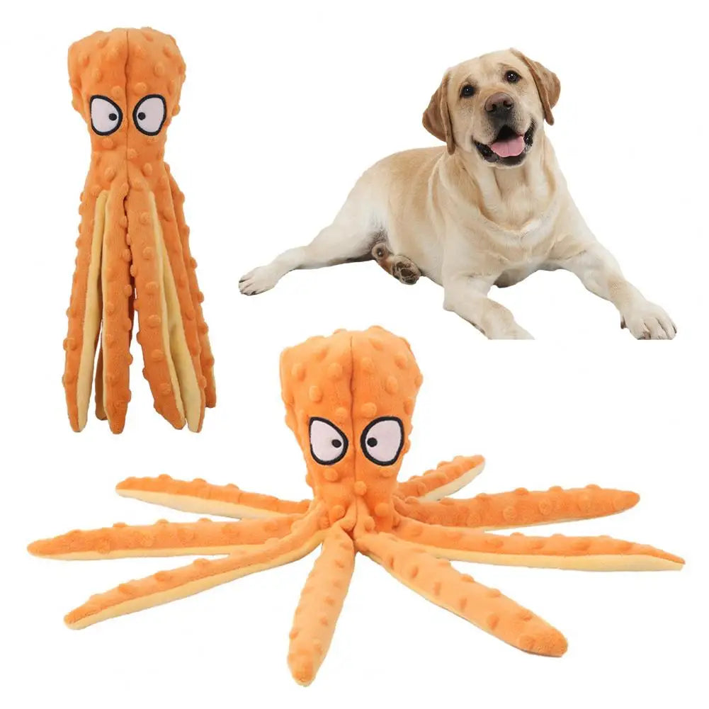 Dog Toy Bite Resistant Plush Safe Octopus Puppy Toy