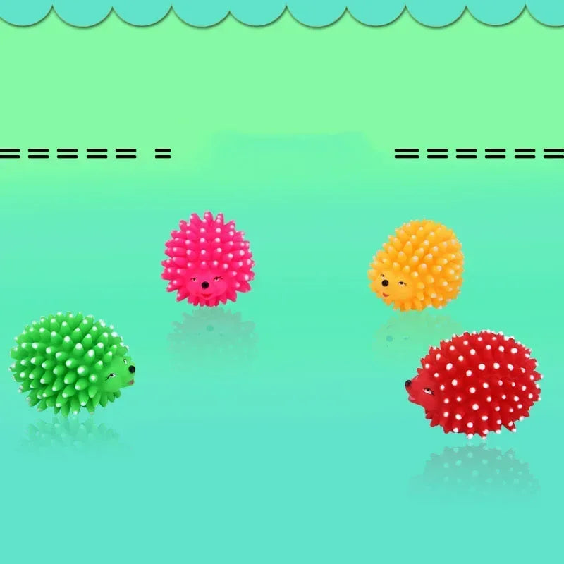 Realistic Hedgehog Soft Squeaky Pet Dog Ball Toys For Small Dogs
