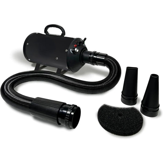 High Velocity Dog Pet Grooming Dryer w Heater Flying One Black