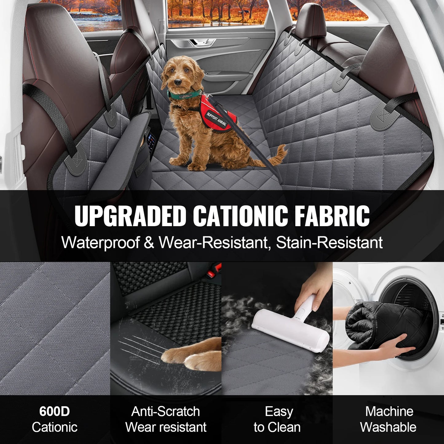 VEVOR Back Seat Extender for Dogs Waterproof Car Cover