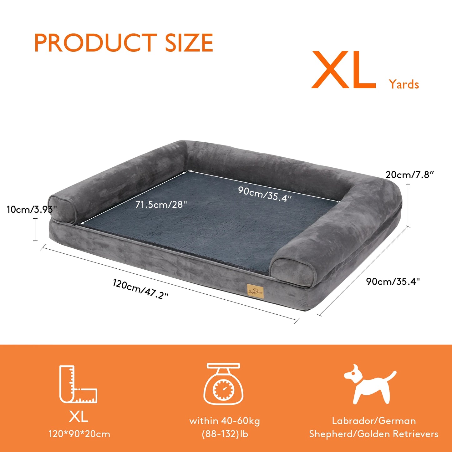 Dog Bed Extra Large Orthopedic Pet Mattress Cushion