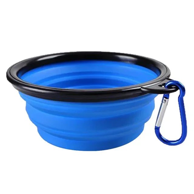Collapsible Pet Silicone Dog Food Water Bowl Outdoor Travel