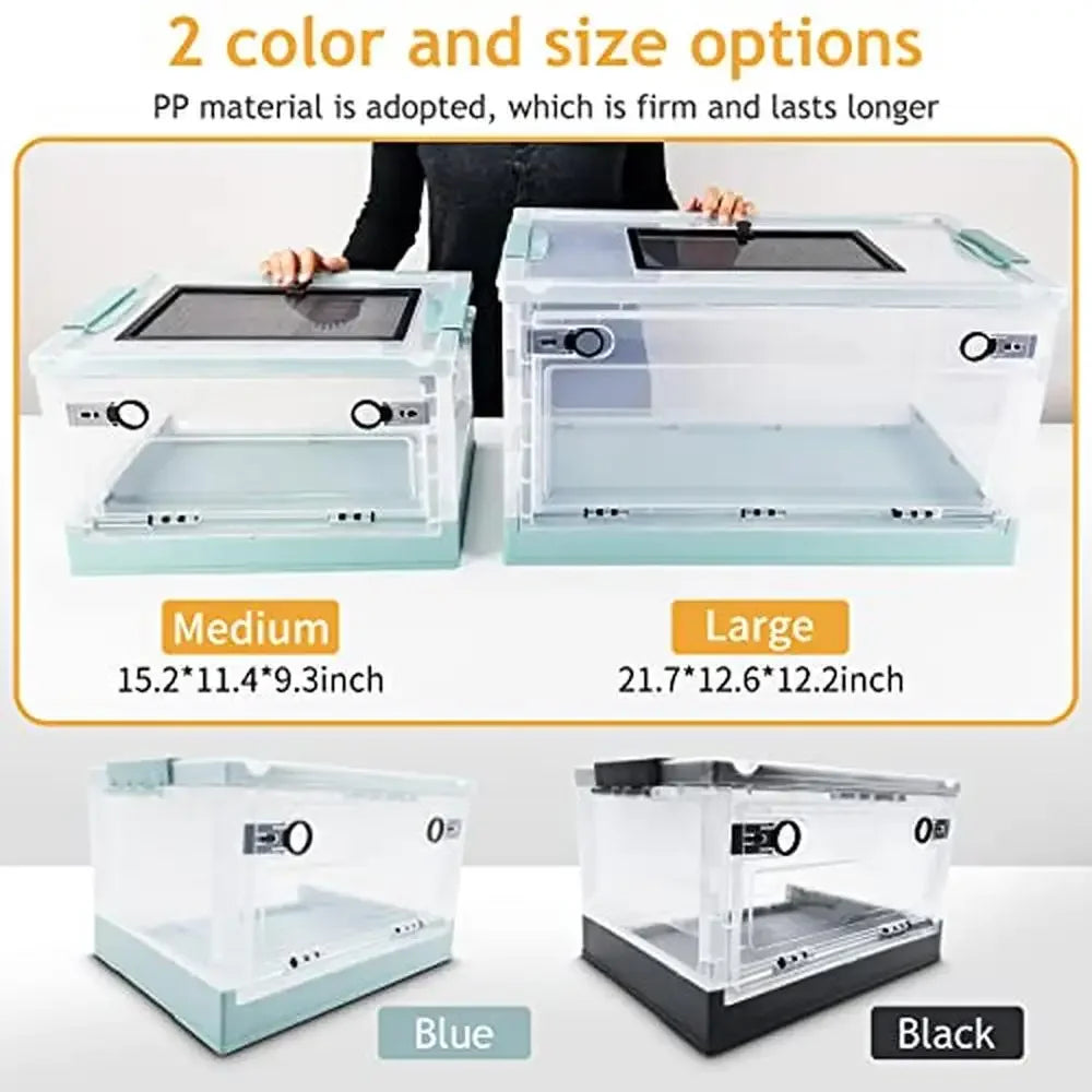 Foldable Terrarium Kit Reptiles with Wheels Easy to Move