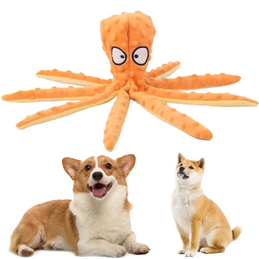 Dog Toy Bite Resistant Plush Safe Octopus Puppy Toy
