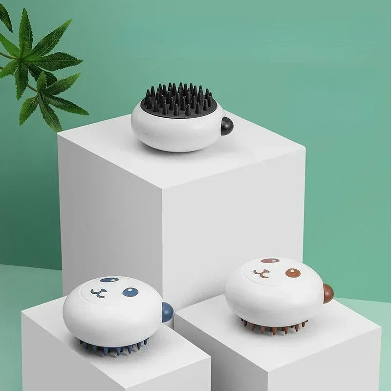 Dog Bath Brush Panda Massage Comb Pet Cat Cleaner Puppy Wash Tools