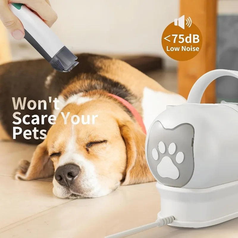 Vacuum with Pet Clipper Nail Grinder and 6 Grooming Tools
