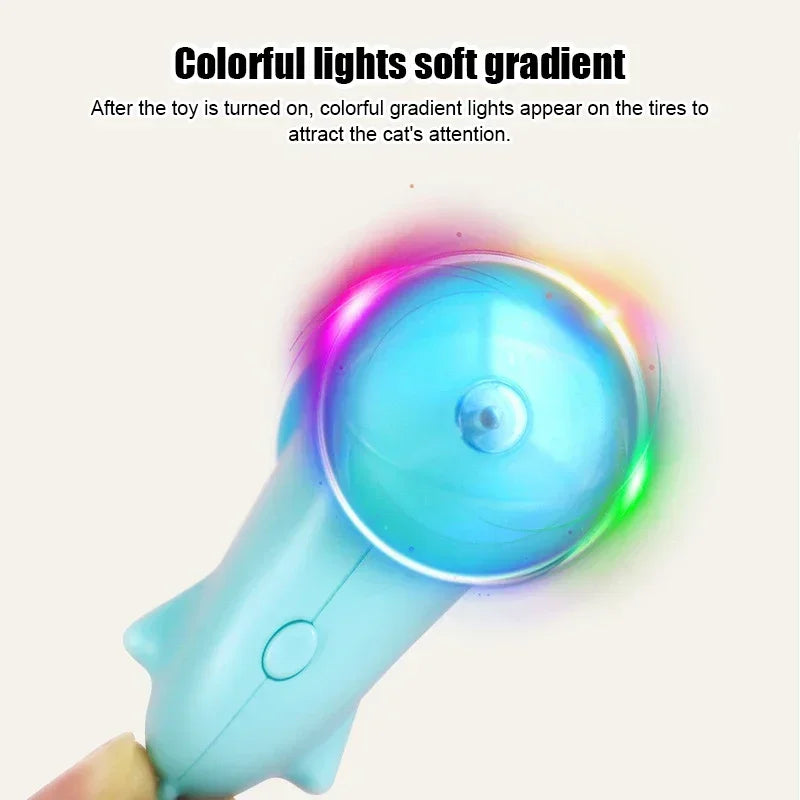 Running Mouse Cat Toys Interactive Colorful Light Teaser