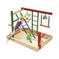Bird Life Wood Playpen – Perfect for Cockatiels Play Area