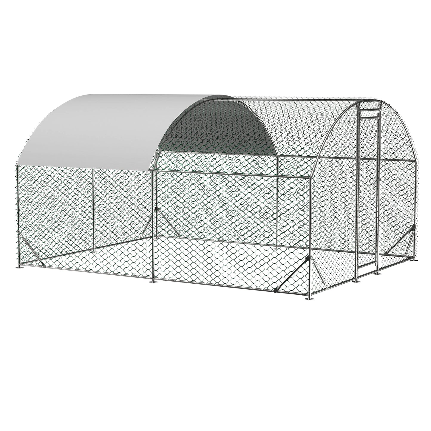 LZBEITEM Large Chicken Coop Dome Shaped Metal Run Cage
