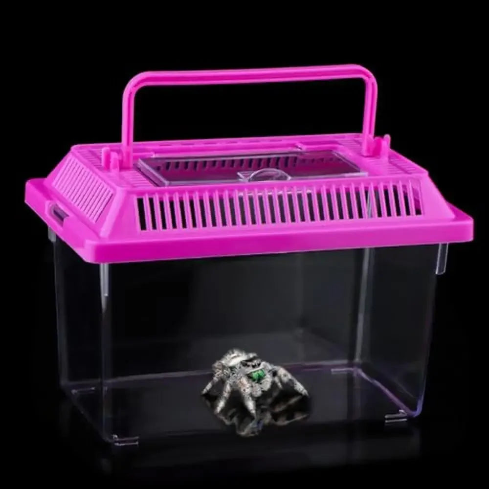 10pc Plastic Reptile Carrier Box with Lid 7L x 4.3W x 4.3H