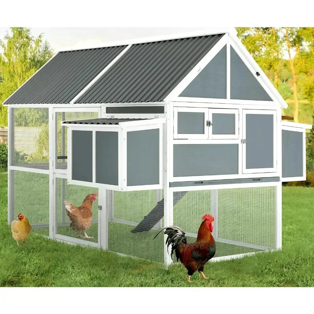 84” Large Chicken Coop for 8-10 Chickens Outdoor Hen House