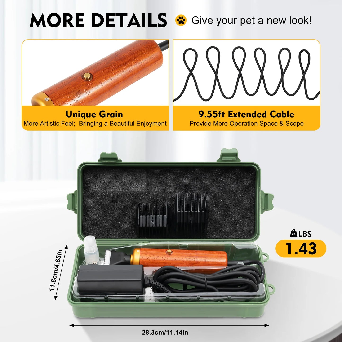 Sheep Shears Animal Clipper Wood Electric Sheep Goat Clipper 55W