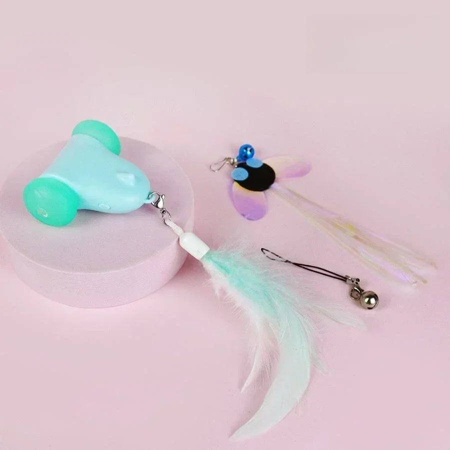 Running Mouse Cat Toys Interactive Colorful Light Teaser