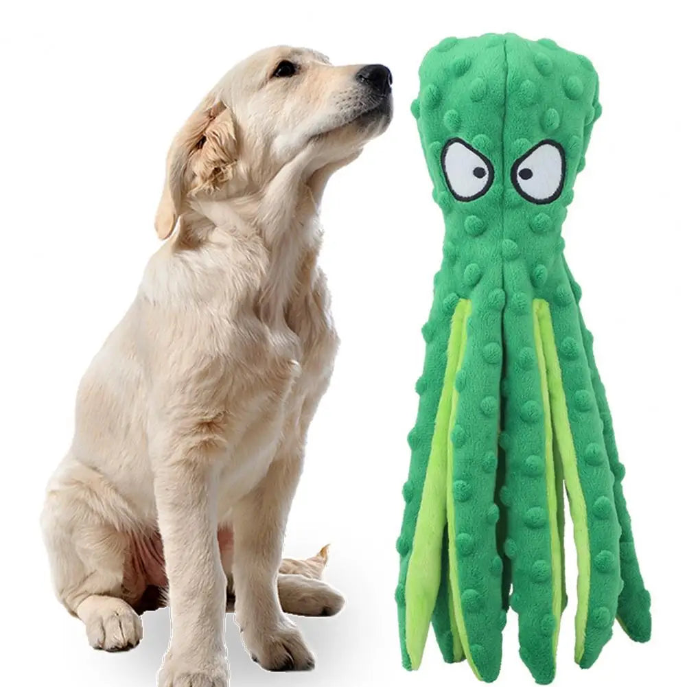 Dog Toy Bite Resistant Plush Safe Octopus Puppy Toy