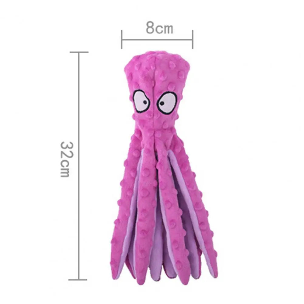 Dog Toy Bite Resistant Plush Safe Octopus Puppy Toy