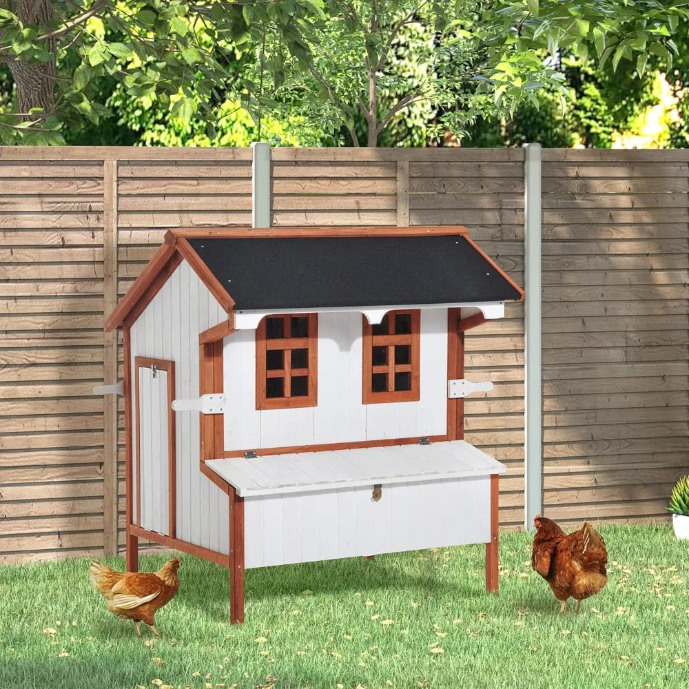 47 Inch Chicken Coop Wooden House Rabbit Hutch Portable Hen Pen