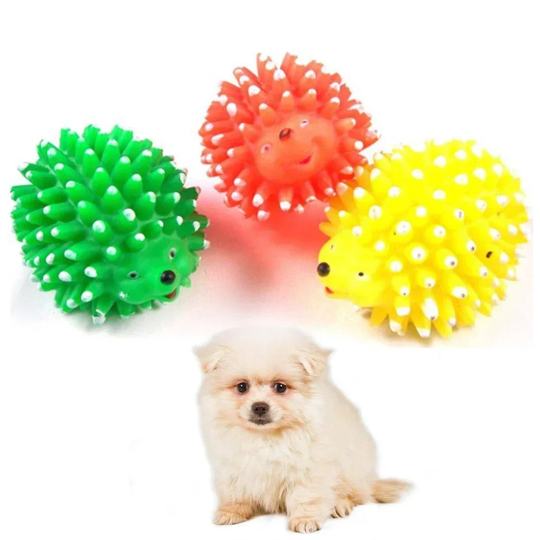 Realistic Hedgehog Soft Squeaky Pet Dog Ball Toys For Small Dogs