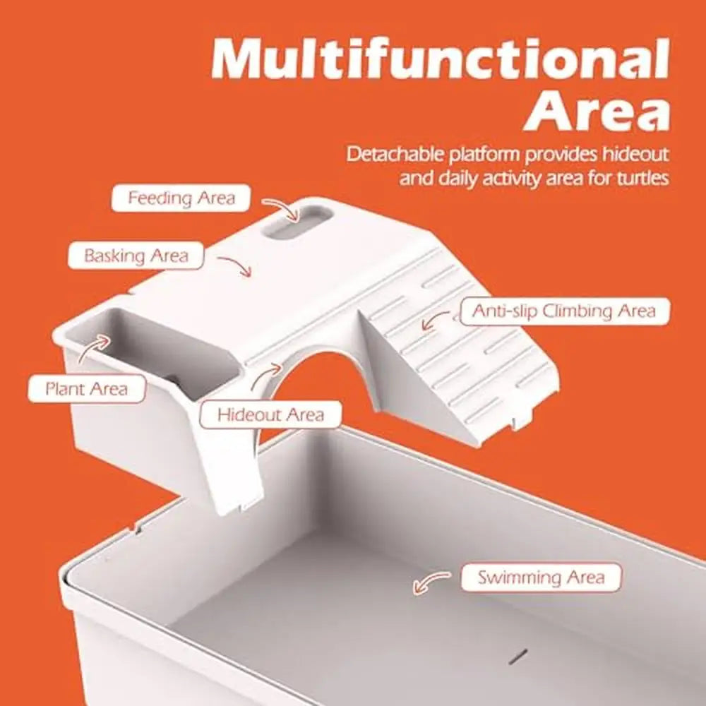 Aquatic Turtle Tank Habitat Kit Enclosure Basking Platform