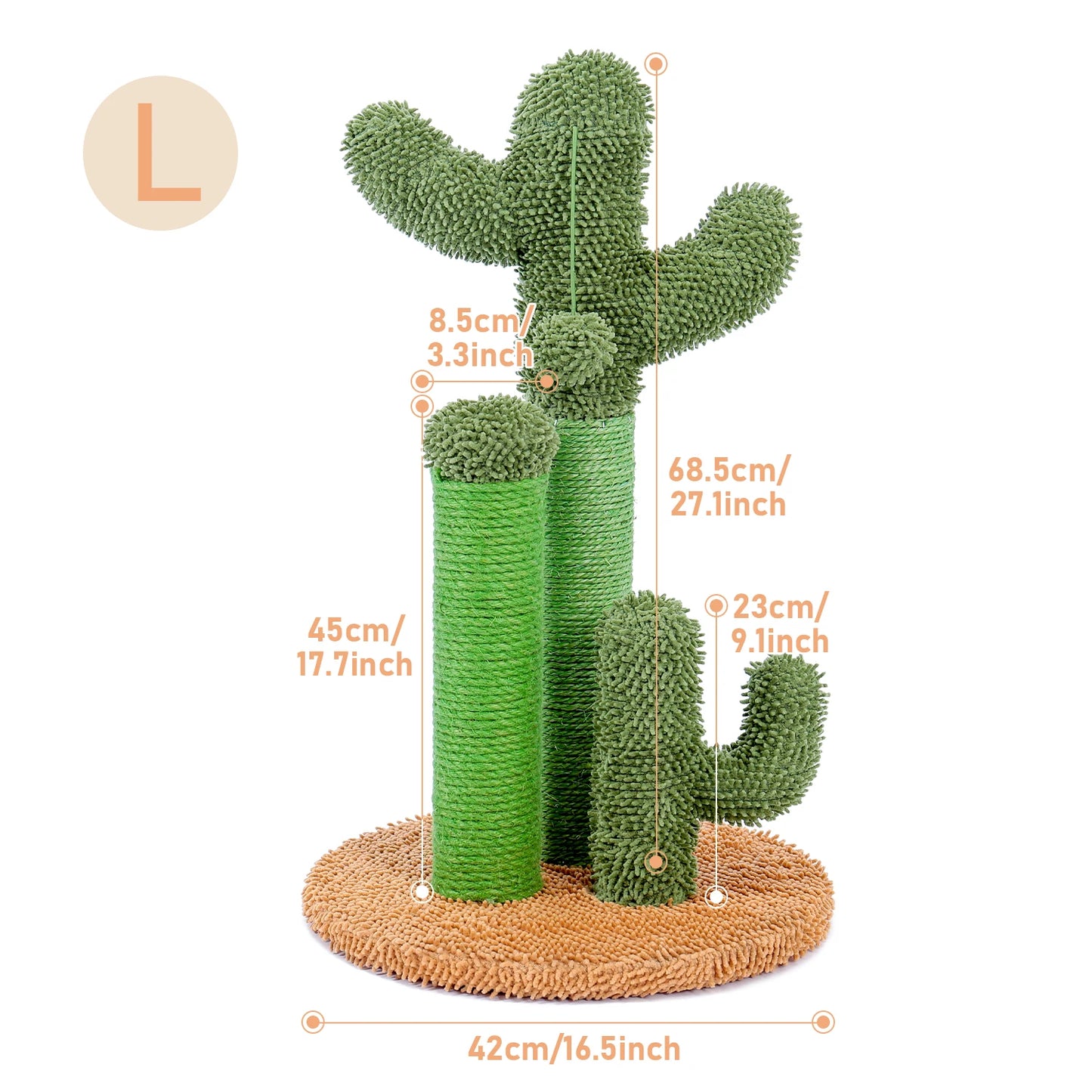 Cactus Cat Scratcher Cat Scratching Post with 3 Poles