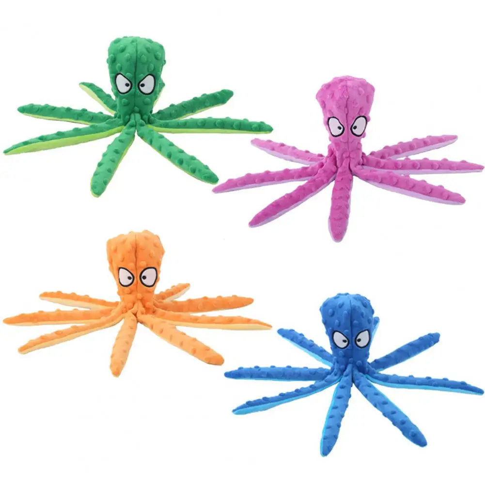 Dog Toy Bite Resistant Plush Safe Octopus Puppy Toy