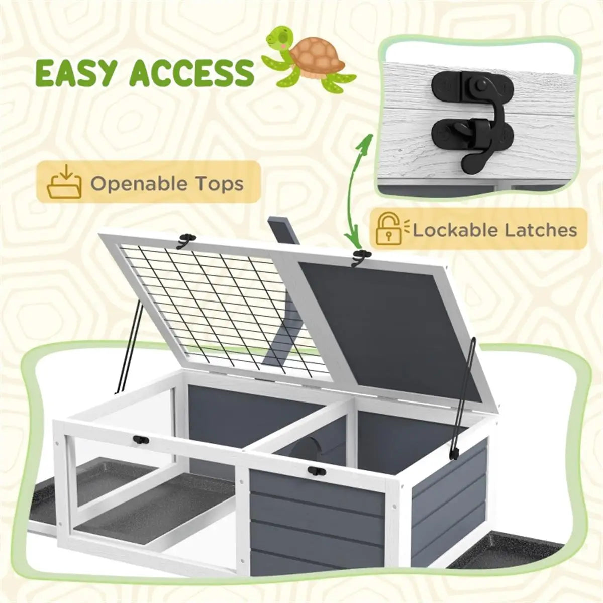 Deluxe Pet House for Tortoises & Small Animals Habitat