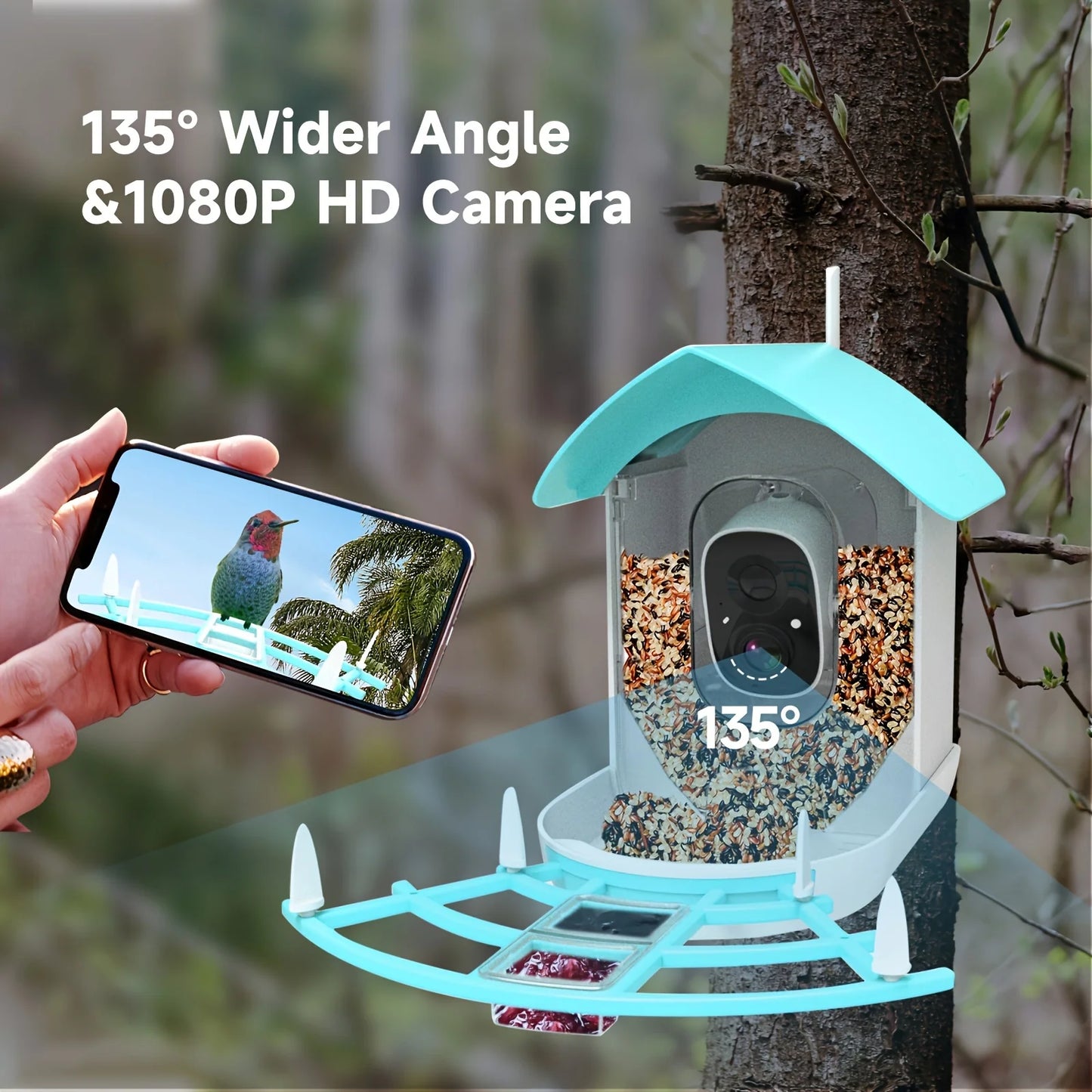 Smart Bird Feeder With Camera, AI Bird Species Identification