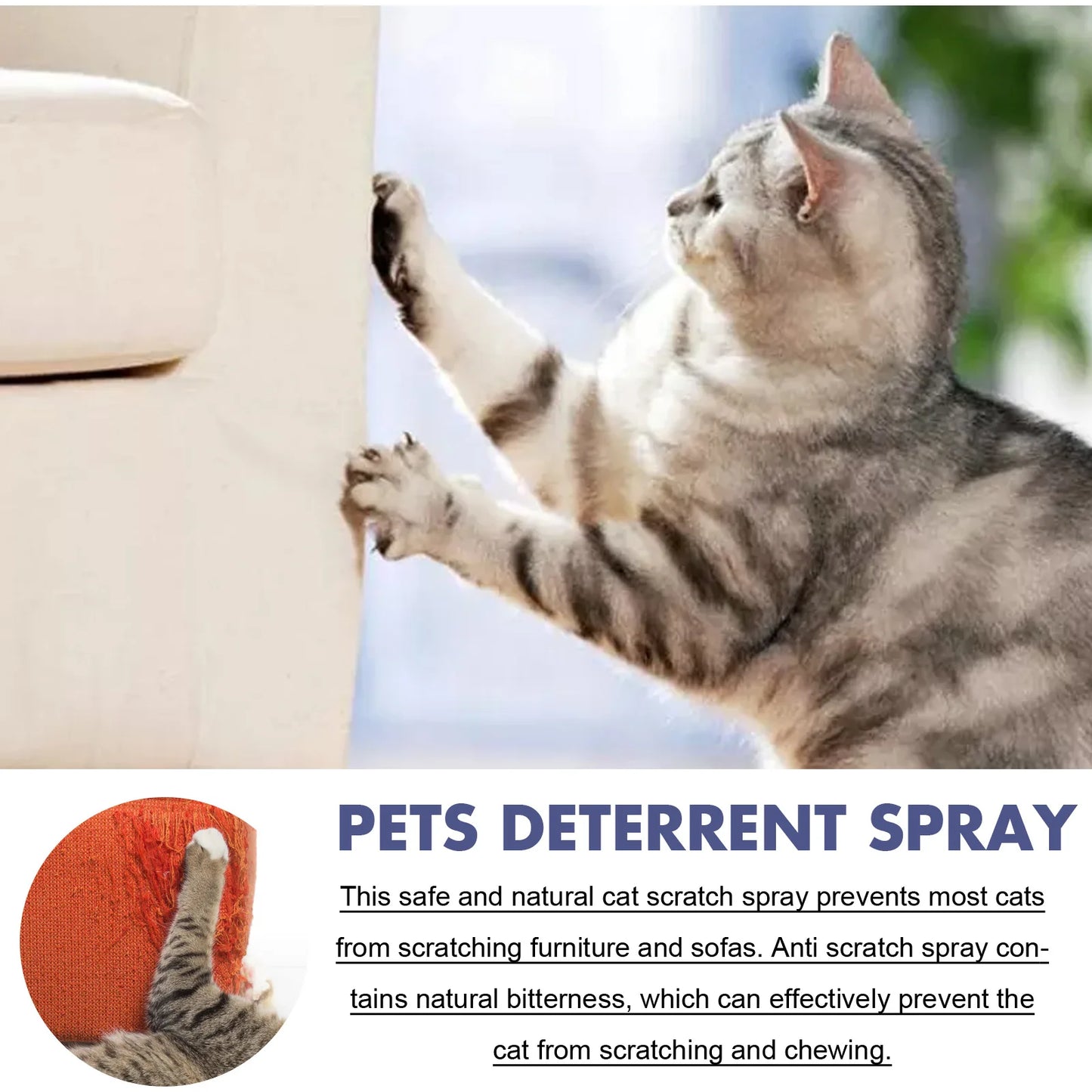Cat Scratch Deterrent Spray Natural Scratching Training Aid