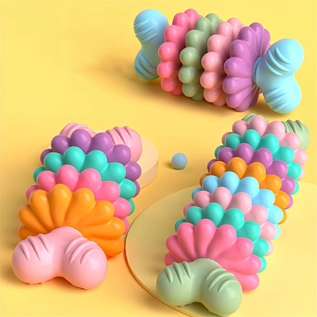 2PCS/SET Pet Toy Dog Chew Bone with Multi-color Design