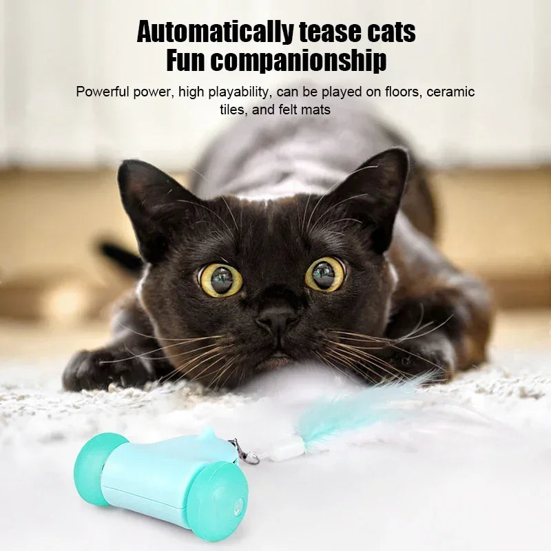 Running Mouse Cat Toys Interactive Colorful Light Teaser