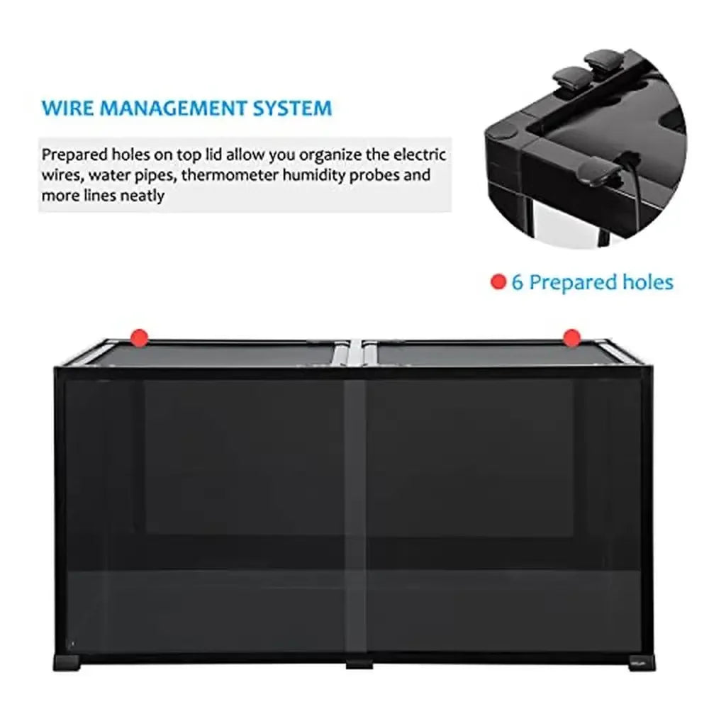 Large Reptile Terrarium Tank 120 Gallon Eco-Tank with Security Lock